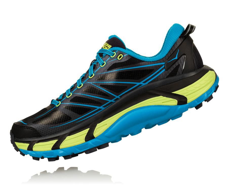 Hoka One One Trainers Mens Black/Blue - Mafate Speed 2 - 41089RZQH